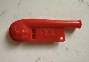 Cap'n Crunch Captain Cereal 1960's Bo'sun Whistle Pipe Red - Works Well