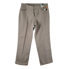 NWT Lee Relaxed Fit Khaki Pants Womens 14 Short 29" Inseam Comfort Waist Cotton