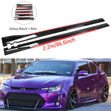 Glossy Black Look 86.6 Side Skirt Extension Spoiler Splitter For Scion Tc 05-16 Glossy Black Look 86.6 Side Skirt Extension Spoiler Splitter For Scion Tc 05-16