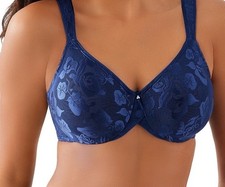Wacoal Womens Breast Cancer Awareness Full Figure Underwire Bra 85567 Navy 36H