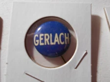 7/8" Gerlach unknown office and location litho pinback button