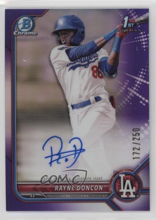 2022 Bowman Chrome Prospect Purple Refractor /250 Rayne Doncon #CPA-RD Auto 1j91