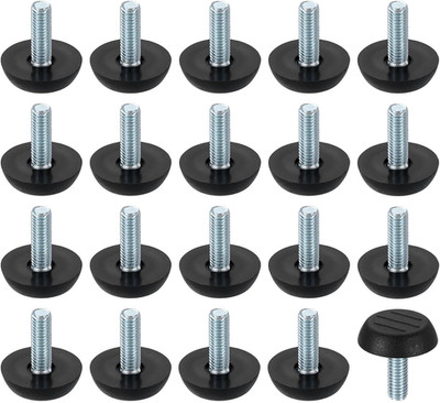 M6 Gewinde Möbelnivellierer 30 Stück verstellbar 23 x 18 mm Tisch Stuhl Hocker Füße