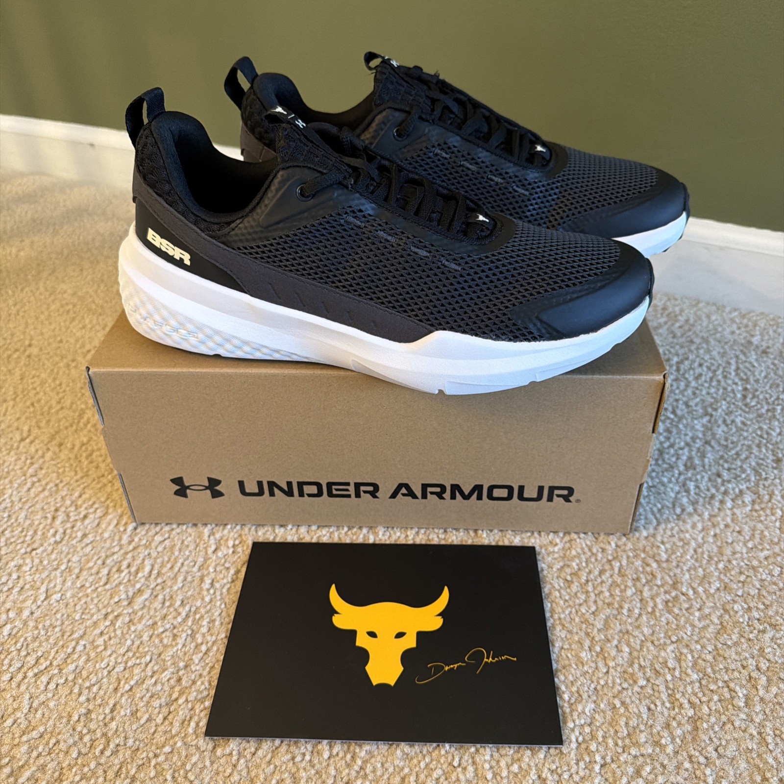 Under Armour UA Project Rock BSR 5 Black Training Shoes Men's SZ 10 Sold Out New