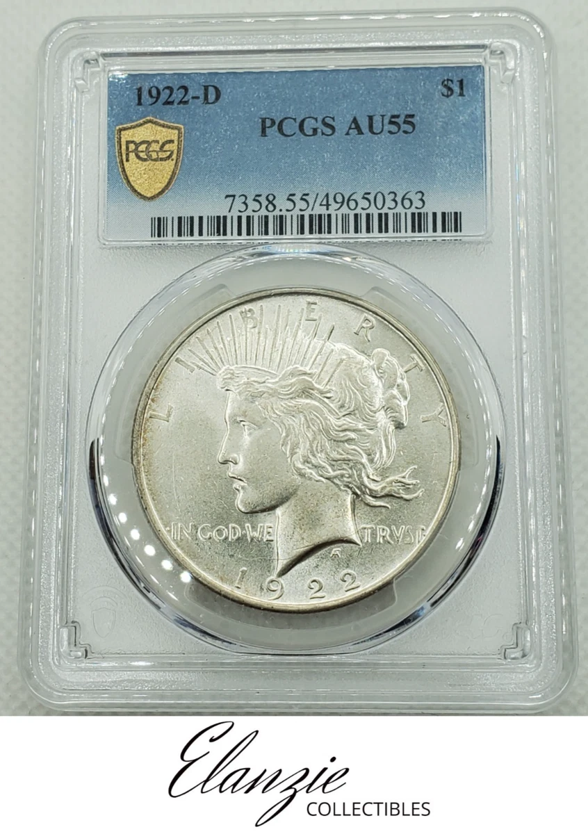 1922 Year Grade AU 55 Peace Dollars (1921-1935) for sale | eBay