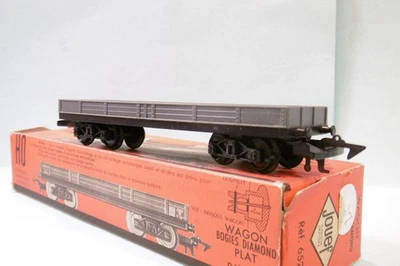 Jouef - WAGON PLAT TP SNCF gris attelages à crocs réf. 652 BO HO 1/87 - Photo 1/3