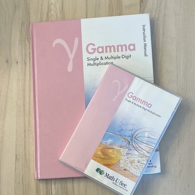 Math-U-See Gamma Multiplication Instruction Manual Book & DVD Set