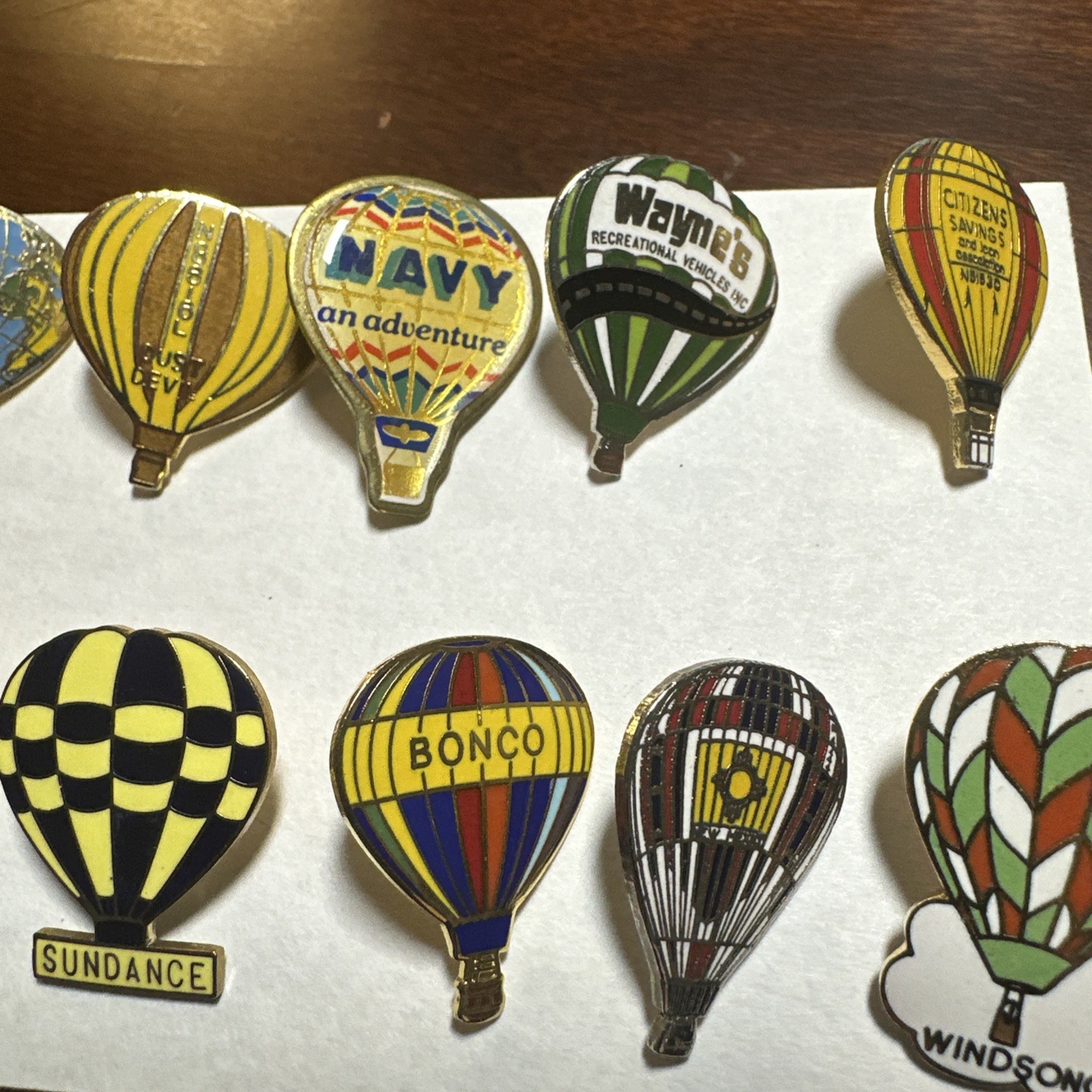 Lot of 12 Vintage Albuquerque Hot Air Balloon Enamel Lapel Pins Very Rare B17