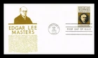 US COVER EDGAR LEE MASTERS AMERICAN POET FDC SCOTT 1405 ANDERSON CACHET