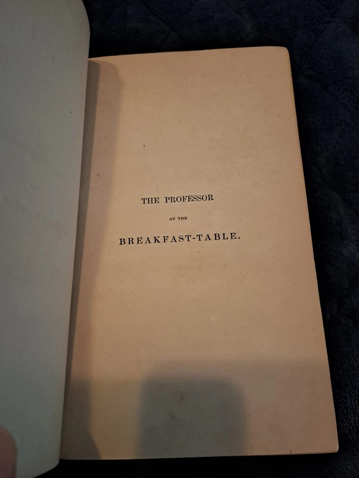 Holmes PROFESSOR AT THE BREAKFAST-TABLE 1860 - First edition, original binding - Image 3 of 4