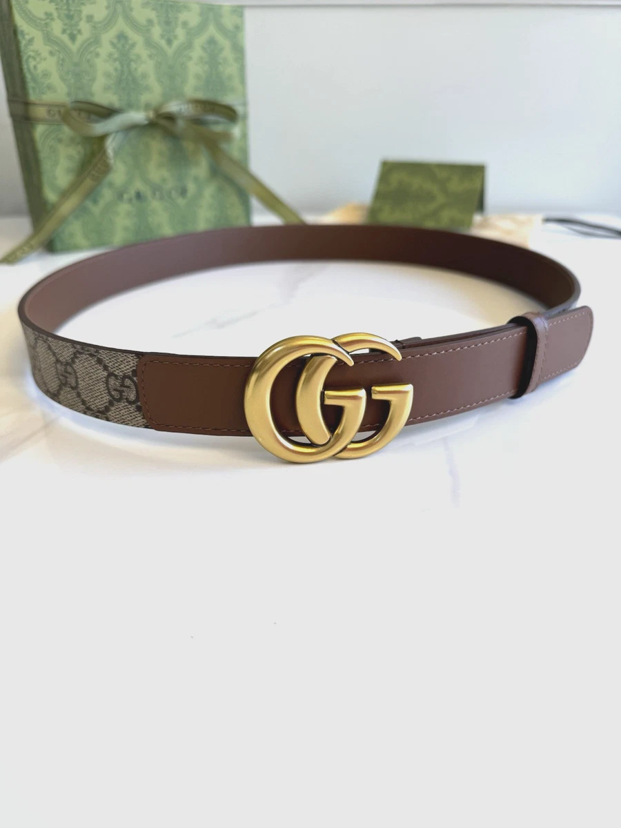 Gucci GGパターン ベージュレザーベルト 85/34 Gucci GGパターン