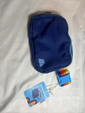 2023 ALDI GEAR Navy Blue Belt Bag Fanny Pack w/ Rainbow Stripe Belt NEW w/ Tag