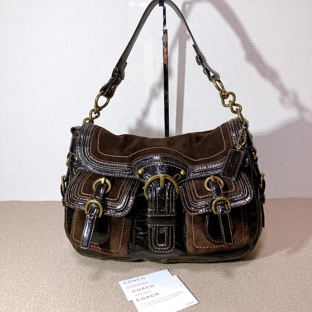Coach Garcia Legacy Leather Hobo Bag Chocolate Used Authentic