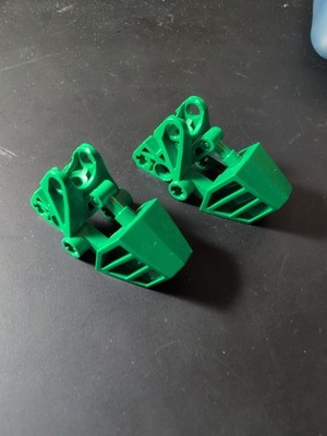 LEGO 32475 Bionicle Foot with Ball Joint Socket Rounded Tops Green x2 Genuine