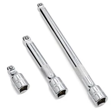 DAKCOS 3 Pieces 1/2 Inch Drive Wobble Extension Bar Set Includes 2 5 10 Inch