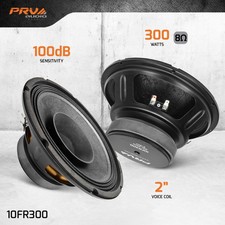 1x PRV Audio 10FR300 Full Range 10" Loudspeakers 8 Ohms PRO 300 Watts