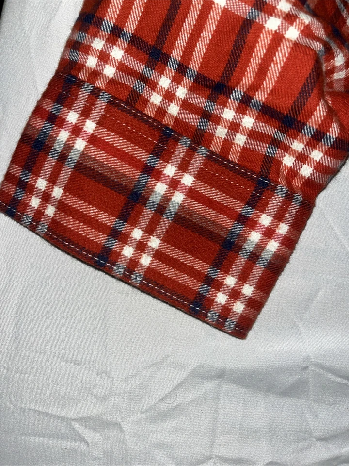 Nike 2.0 кнопка вверх платье рубашка мужская размер 2XL красный/белый  - Изображение 4 из 4