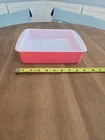 Vintage Pyrex Flamingo Pink #222 Square Baking Dish USA No Chips