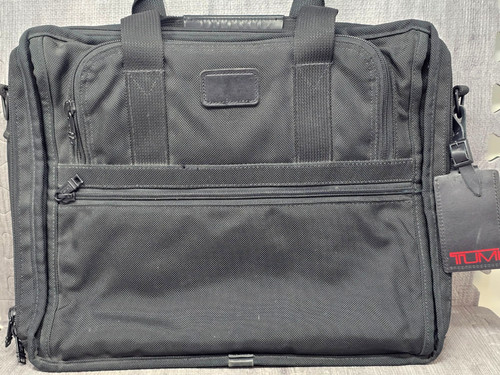 Tumi Black Nylon SafePORT Soft Briefcase - No Shoulder Strap