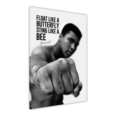 Muhammad Ali Schmetterling Zitat Leinwand Wandbild Bild Druck