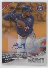 2016 Bowman Platinum Top Prospects Orange 15/25 Adam Walker Brett II Auto 0c6