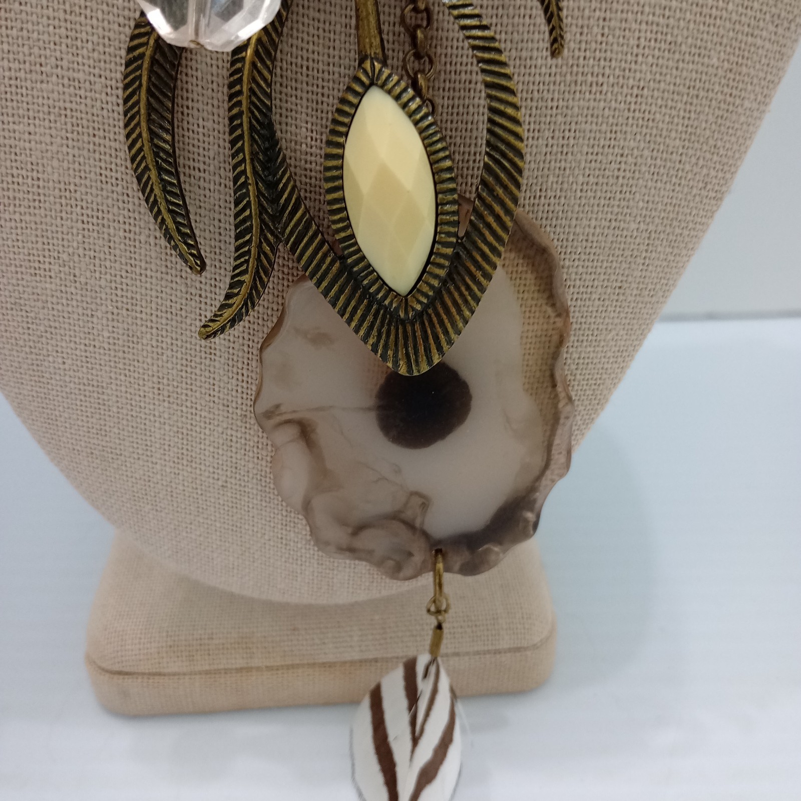 Express Boho southwestern Statement Necklace Feat… - image 2