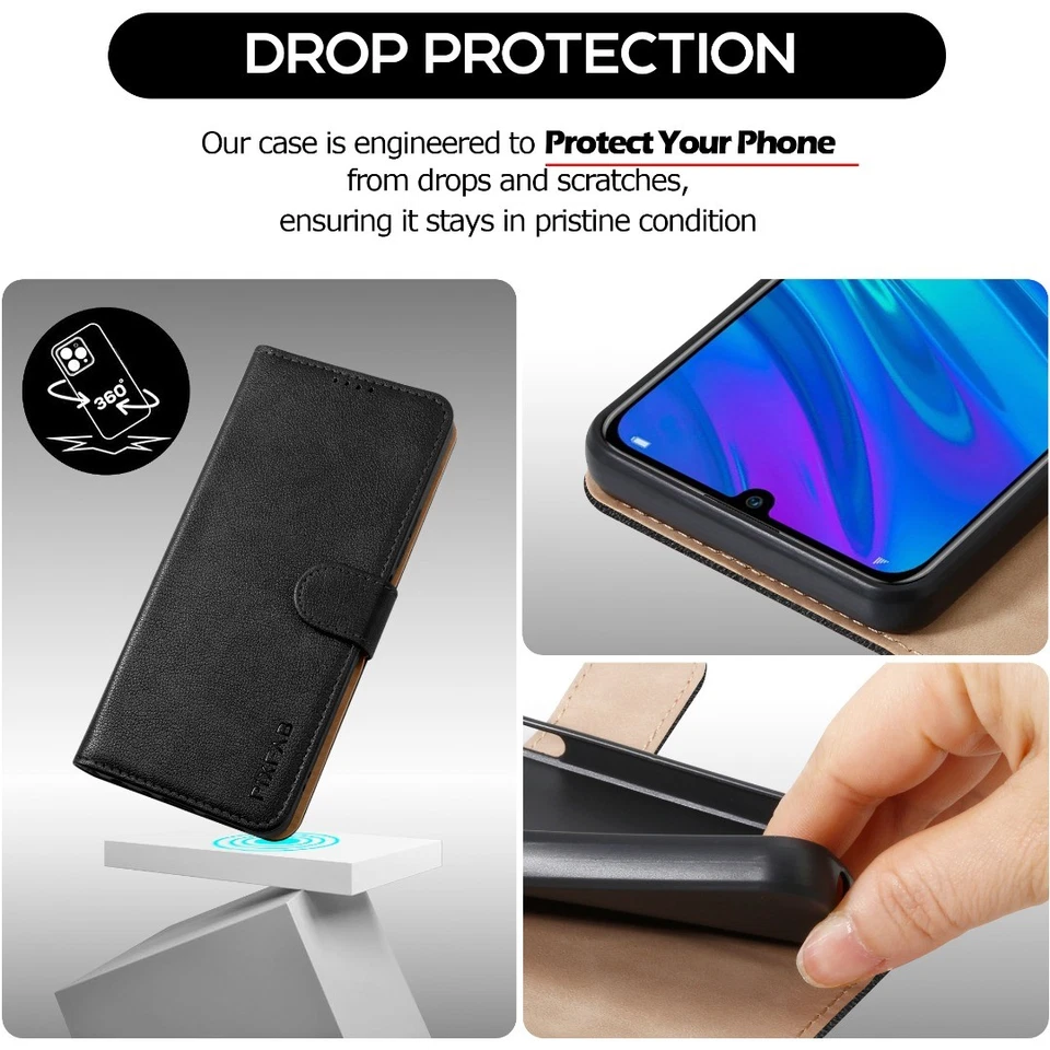 For Huawei P Smart 2019 Case, Leather Wallet Magnetic Flip Stand Phone Cover - Image 4 of 4