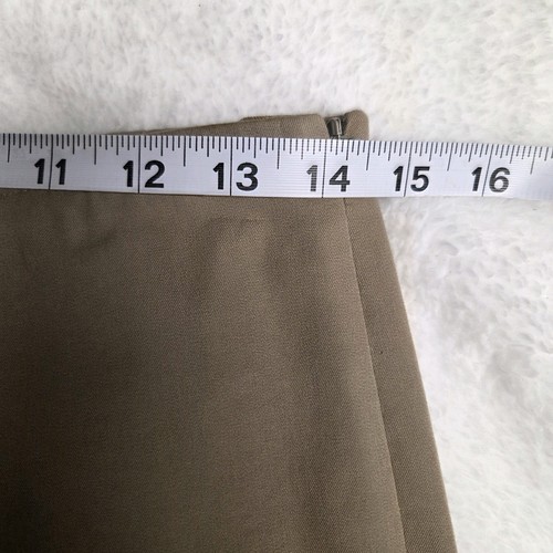 Pantalone Eileen Fisher cotone biologico beige elasticizzato crop zip laterale taglia small - Foto 3 di 6