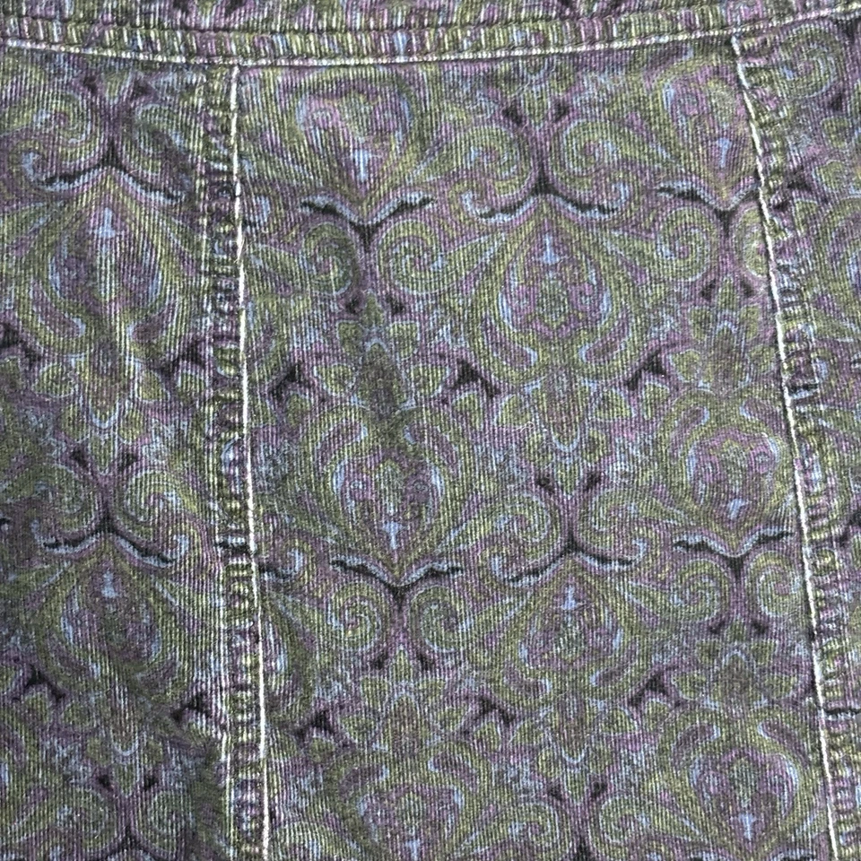 Falda Croft Barrow Pana Línea A Midi Púrpura Paisley Elastizada Talla 18 39 x 25 Foto 4 de 4