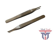 Adson Tissue Forceps 1x2 Rat Tooth  Serrated Teeth Surgical German Grade