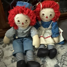 Handmade Raggedy Ann and Andy, Beautifully Crafted Estimate 70  s/80  s - 20  Doll
