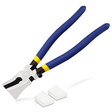 8 Inches Glass Breaking Pliers with Rubber Tips Key Fob Pliers Flat Jaws Glas...