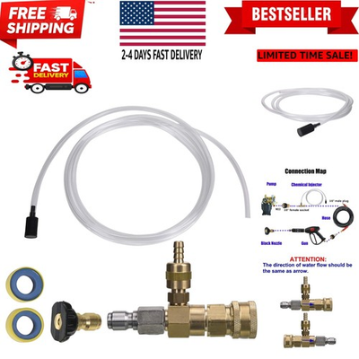 #ad #ad Adjustable Chemical Injector Kit for Pressure Washer Soap Injector 3 8 Inch... $34.19