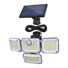 Solar Security Light 4 Head LED Motion Sensor Outdoor Garden Waterproof Wall Lam