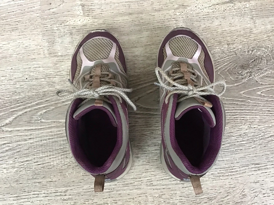 Botas Merrell Moab FST Mid WPF Gris Púrpura Botas de Senderismo MK164168 Juveniles Talla 3 M Foto 4 de 4