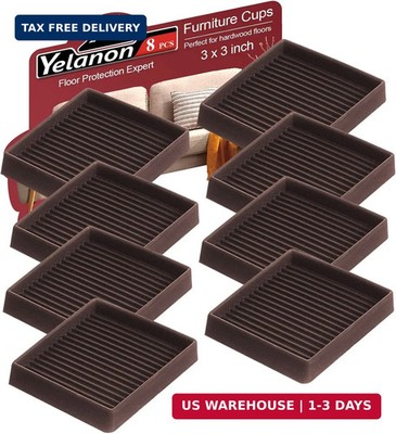 Non Slip Furniture Pads for Hardwood Floors -8 Pcs 3'' Furniture Coasters
