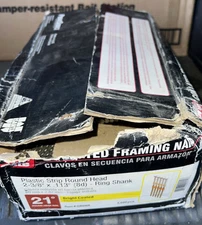 Grip Rite plastic strip  Round Head Framing Nails 2-3/8 x .113 8d GR08R 21* 80%f