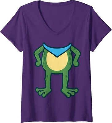Portland Frog Costume Protest Frog Resist Ladies' V-Neck Tshirt