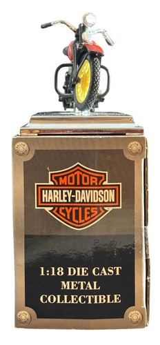Maisto 1:18 Die Cast Harley Davidson 1936 EL Knucklehead rot Motorrad mit Box - Bild 3 von 6