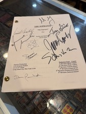 THE SOPRANOS CAST SIGNED PILOT SCRIPT JAMES GANDOLFINI STEVIE VAN VANDT PLUS JSA