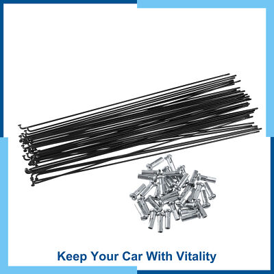 74 Fahrrad Speichen 282mm - Edelstahl Speichen 2mm 14G Schwarz