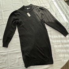 Gap Sweater Dress Women’s Size Large Black Side Slit Glitter NWT