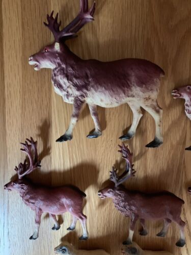 Antik feiner Kunststoff Hirsch, Ram, Kuh Set 14 - Bild 2 von 19