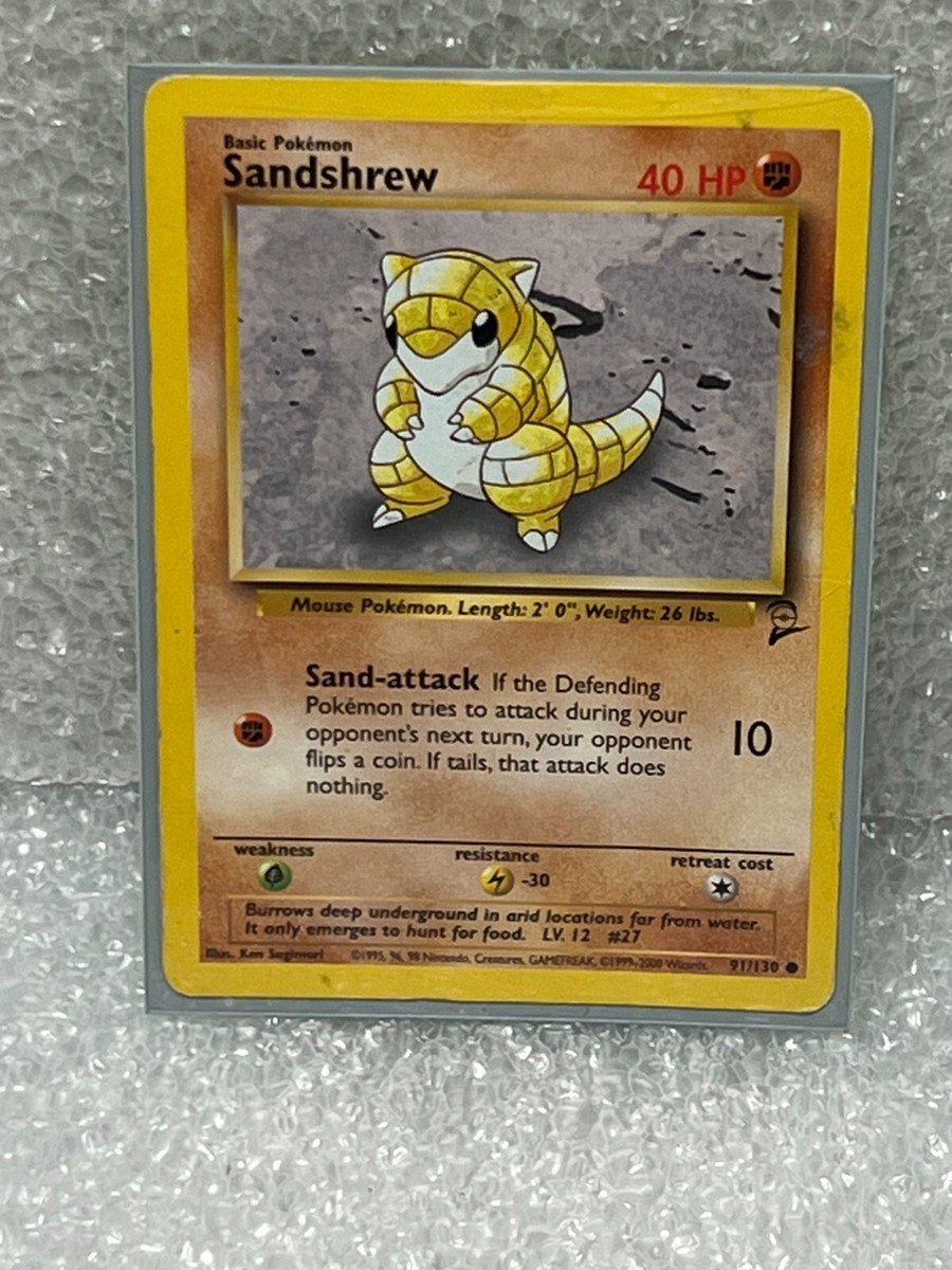 ★R★ Pokemon 1995 Sandshrew 91/130 With Red 40 HP Rare | eBay