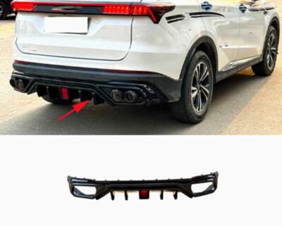Gloss Black Rear Bumper Diffuser Lip Spoiler For 2020-2024 JETOUR X70 PLUS SUV 