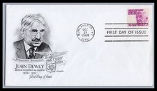 US FDC # 1291. 30c John Dewey Artmaster  S.Cancel 1968, 9E452
