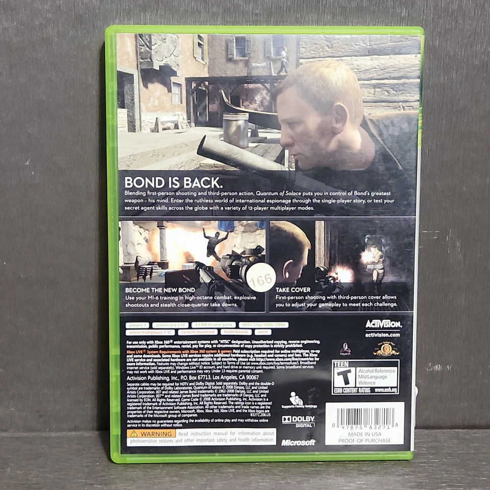 007 Quantum of Solace Xbox 360 Complete Refurbished - Image 3 of 4