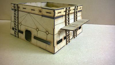 Alien Building Troop Garnison Holz Landschaft Gelände Wargames Tech Cyrpt Tischplatte