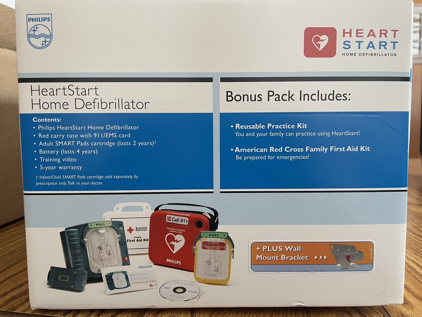 Philips HeartStart Home (AED) Defibrillator M5068AC04 Value Pack
