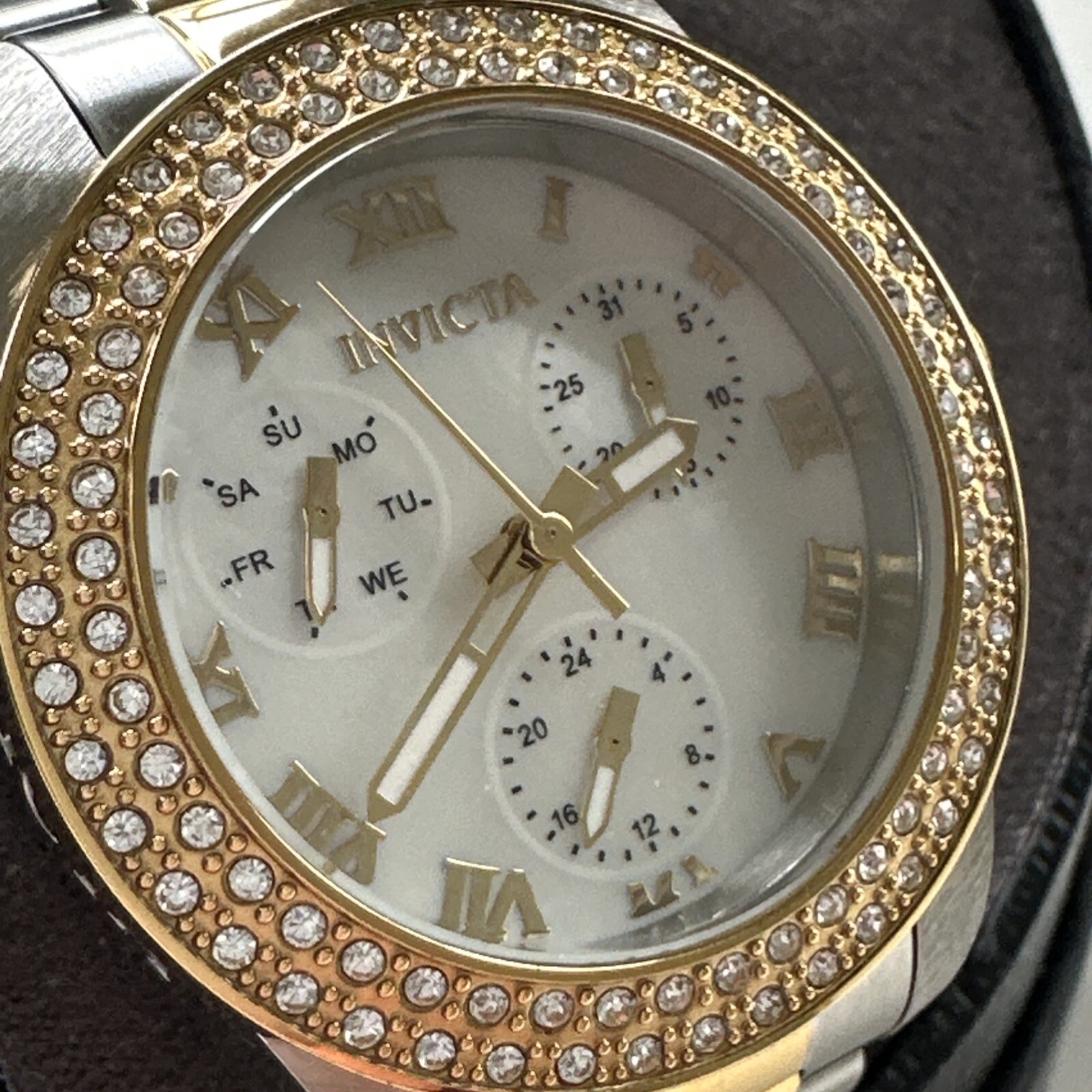 Invicta Angel Gold White Dial Women's Quartz Watch 28480 *DOES NOT WORK*
